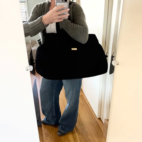 Vera Bradley Black Quilted Weekender Tote - Picture 1 of 12